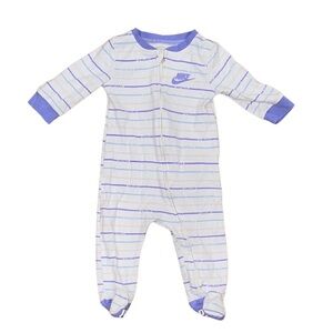 Nike Kids One Piece Footie - White and Purple